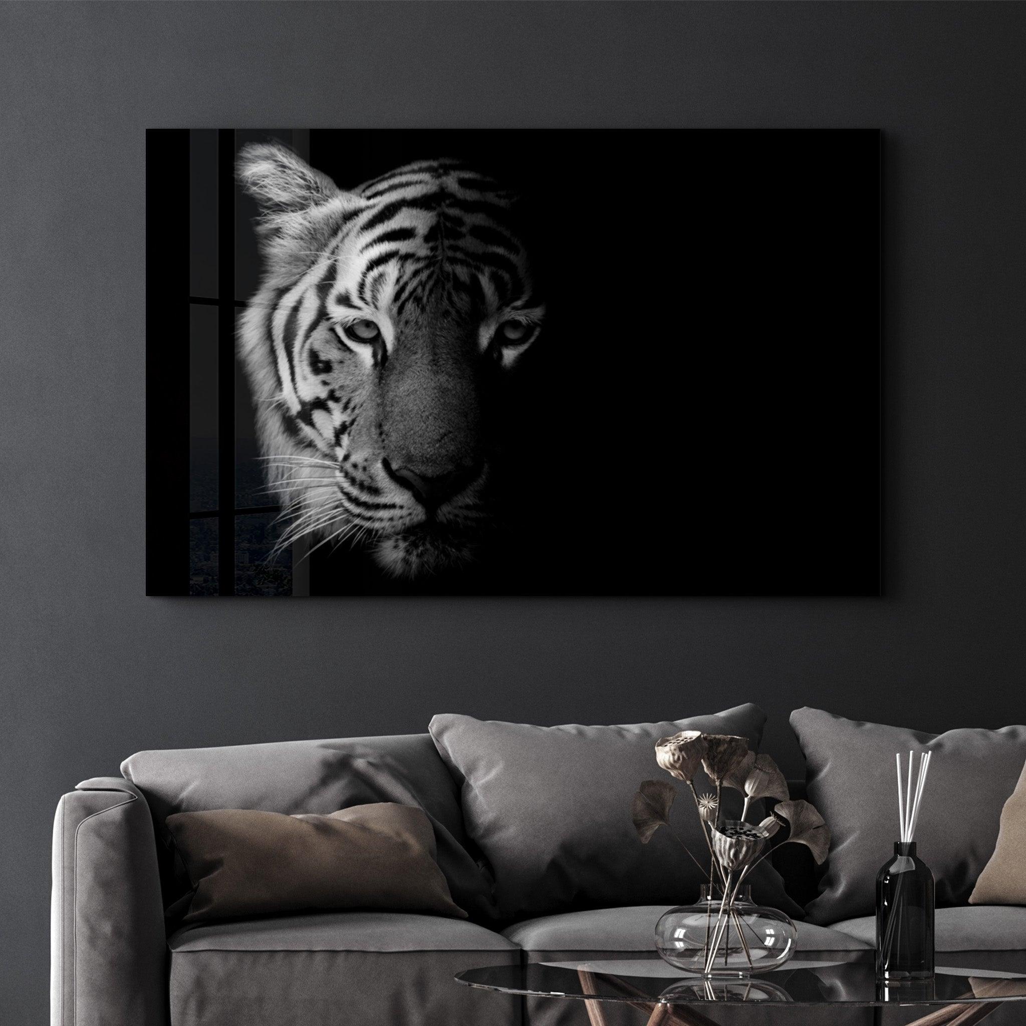 Tiger 1 | Glass Wall Art - Artdesigna