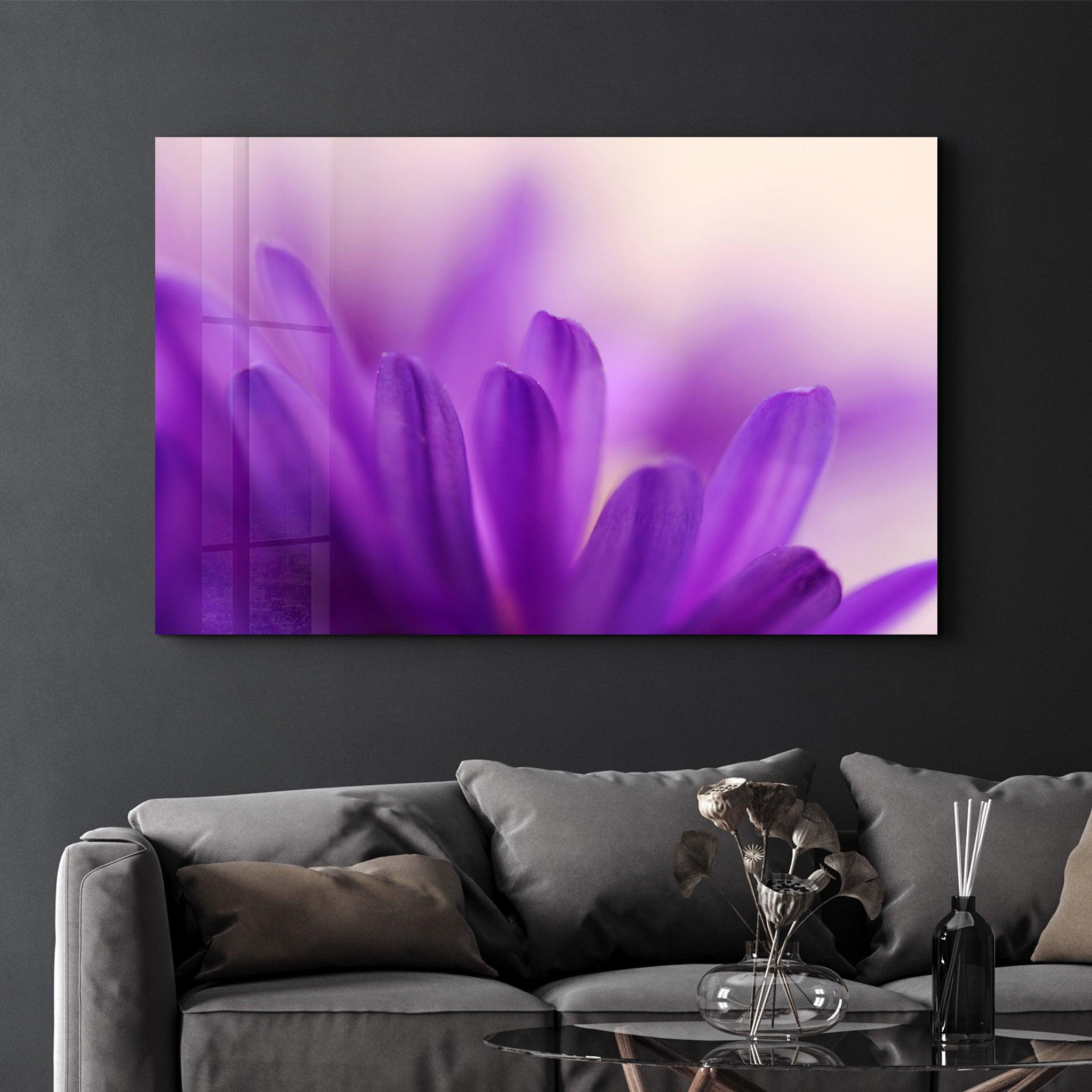 Violet Dream | Glass Wall Art - Artdesigna