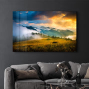 Mountain | Glass Wall Art - Artdesigna