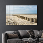 Silent Beach | Glass Wall Art - Artdesigna