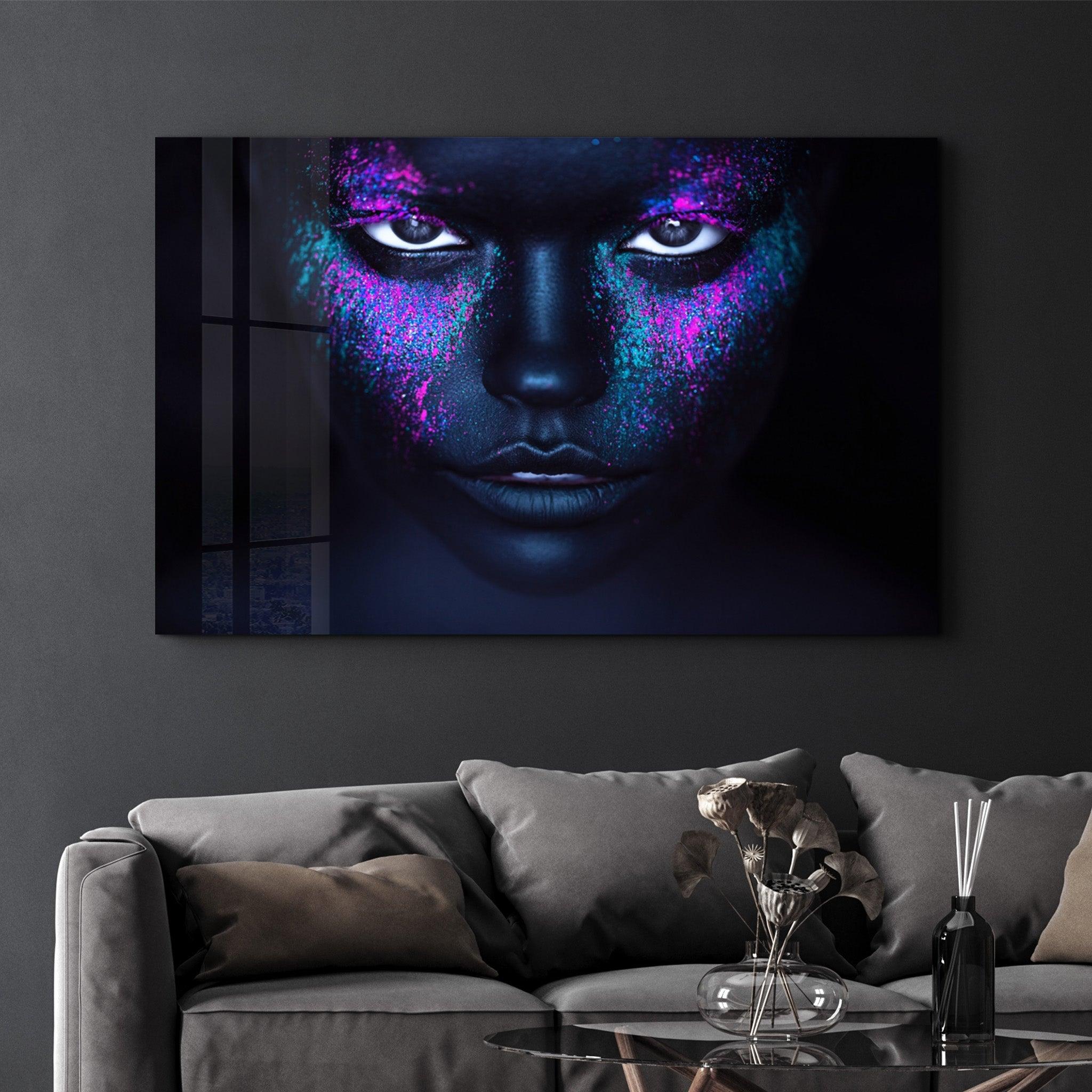 Neon Freckles | Glass Wall Art - Artdesigna