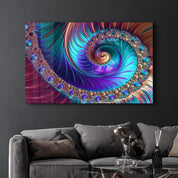 Blue Swirl | Glass Wall Art - Artdesigna