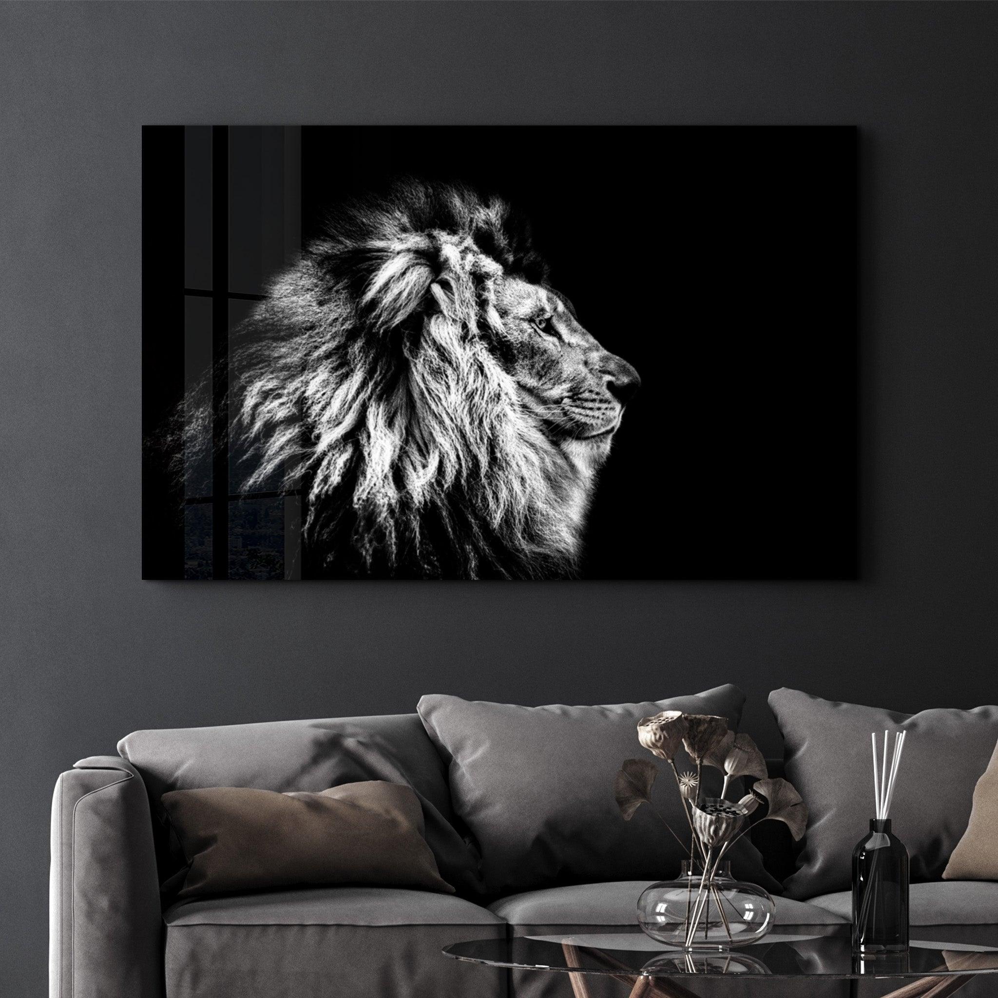 Leo The King | Glass Wall Art - Artdesigna