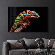 Chameleon | Glass Wall Art - Artdesigna