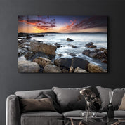 Sea Landscape | Glass Wall Art - Artdesigna