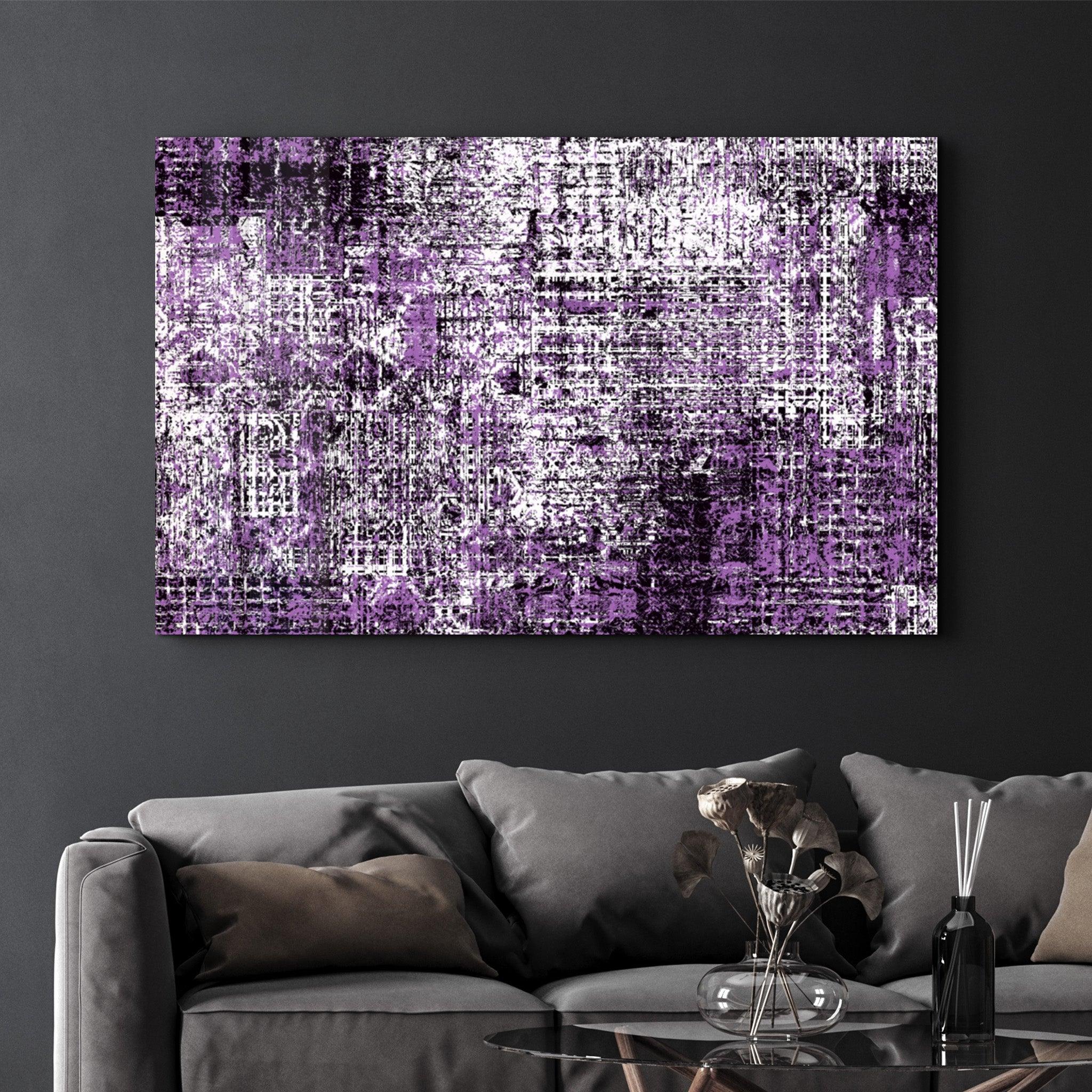 Code of Purple | Glass Wall Art - Artdesigna