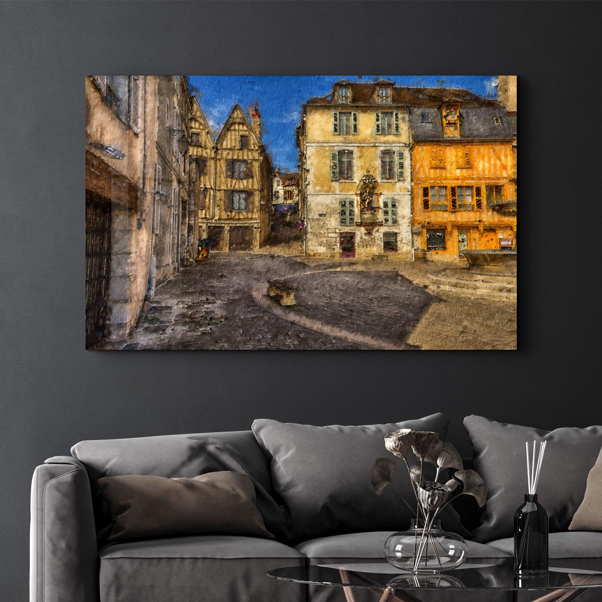 Medieval Square | Glass Wall Art - Artdesigna