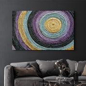 Colored Spiral | Glass Wall Art - Artdesigna