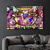 Owl Abstract | Glass Wall Art - Artdesigna