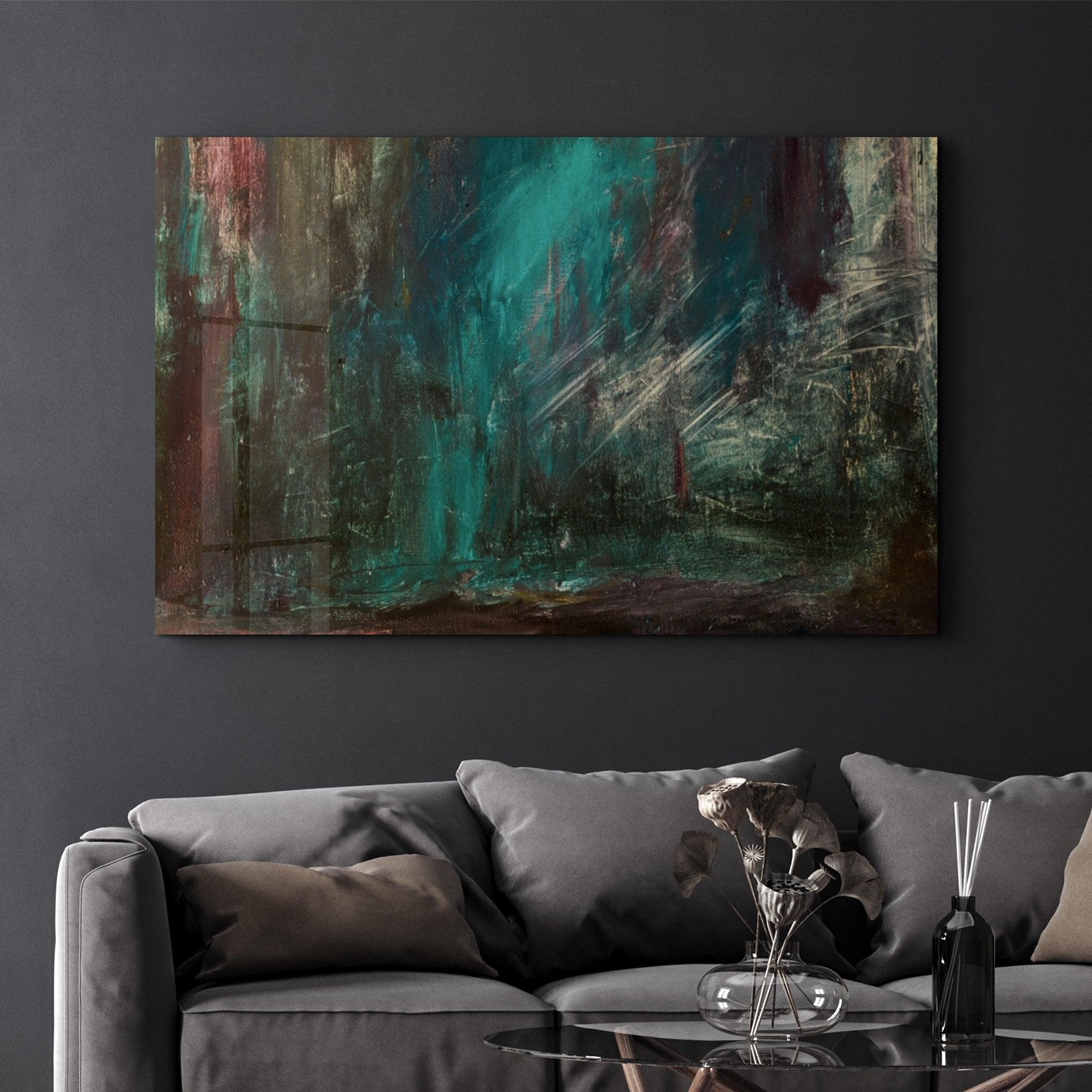 The Rain Forest Abstractr | Glass Wall Art - Artdesigna