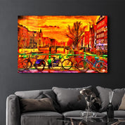 Amsterdam Abstract | Glass Wall Art - Artdesigna