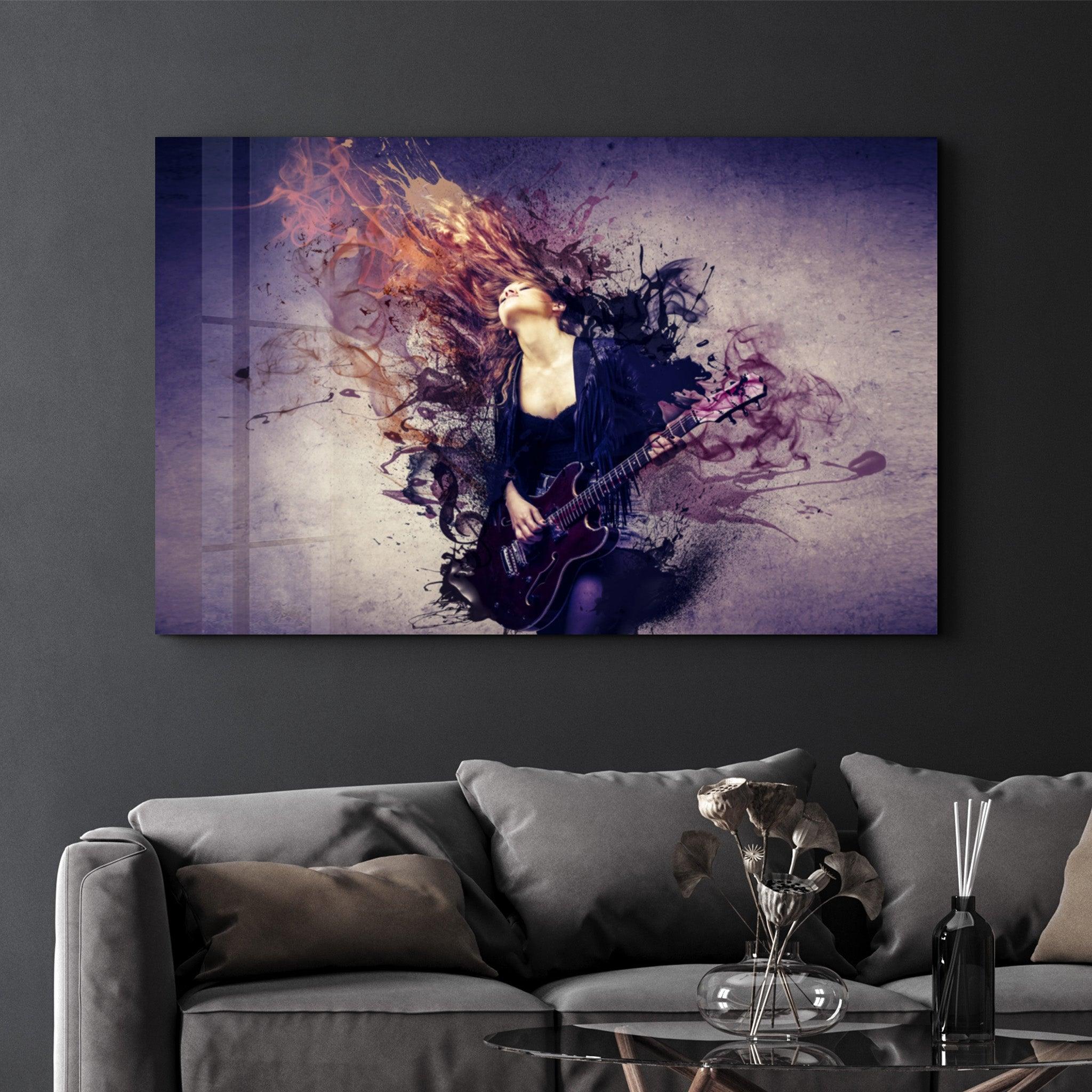 Rockinky | Glass Wall Art - Artdesigna