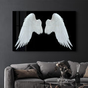 Angel Wings | Glass Wall Art - Artdesigna