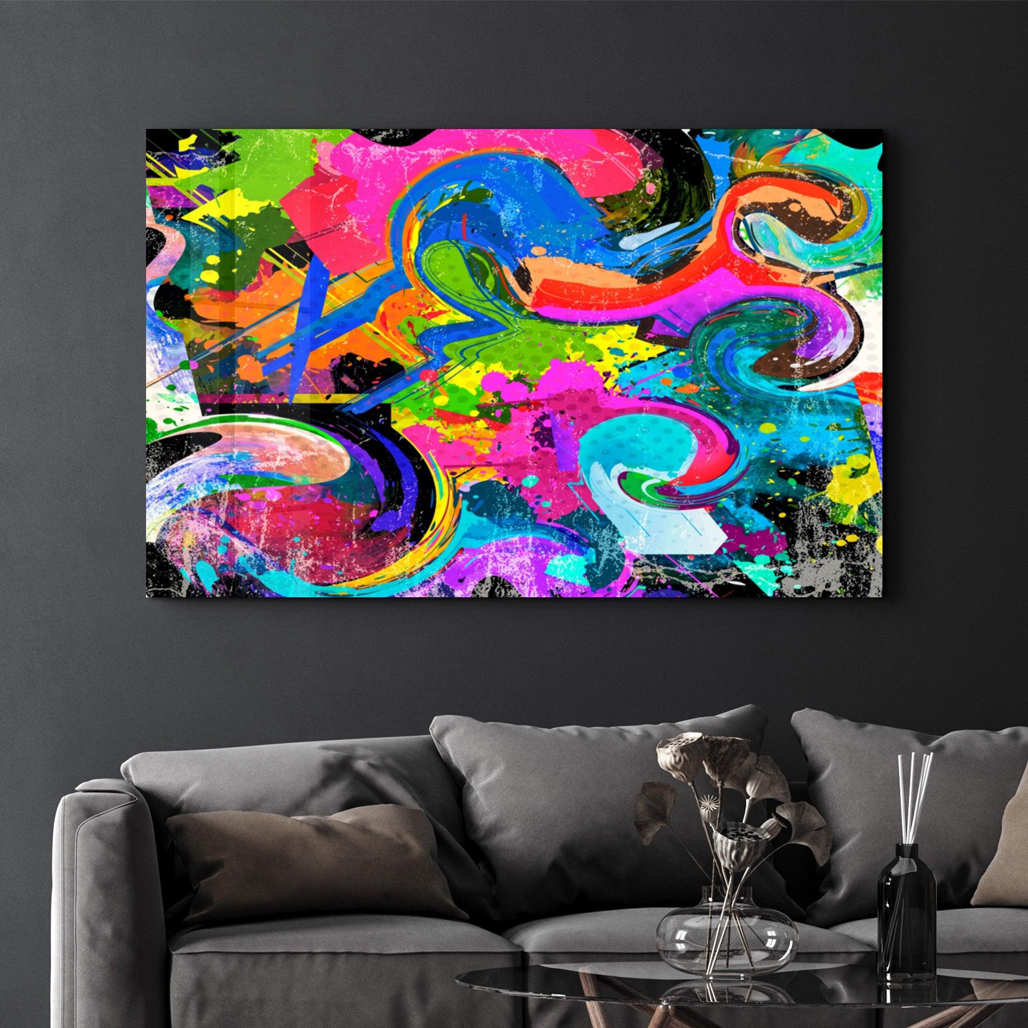 Color Mix | Glass Wall Art - Artdesigna