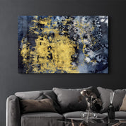 Yellow Abstract Pattern V2 | Glass Wall Art - Artdesigna