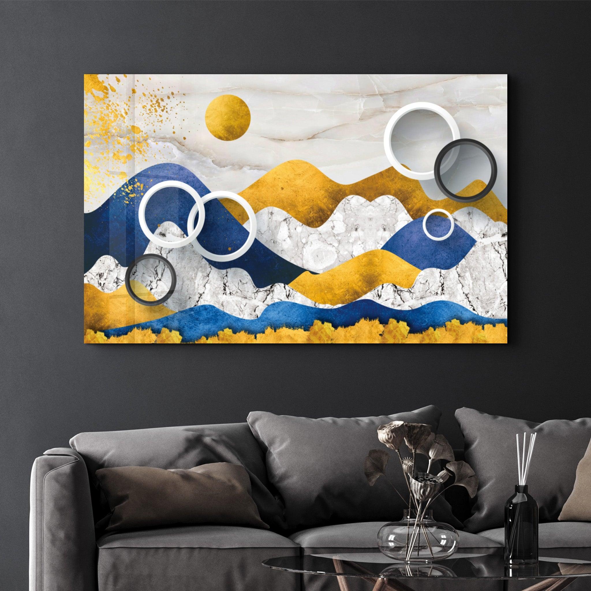 Abstract Landscape | Glass Wall Art - Artdesigna