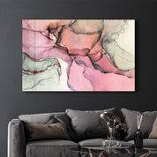 Waves of Tranquility Pink | Glass Wall Art - Artdesigna