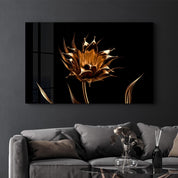 Smooth Flower | Glass Wall Art - Artdesigna