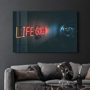 Life Goes On | Designer's Collection Glass Wall Art - Artdesigna