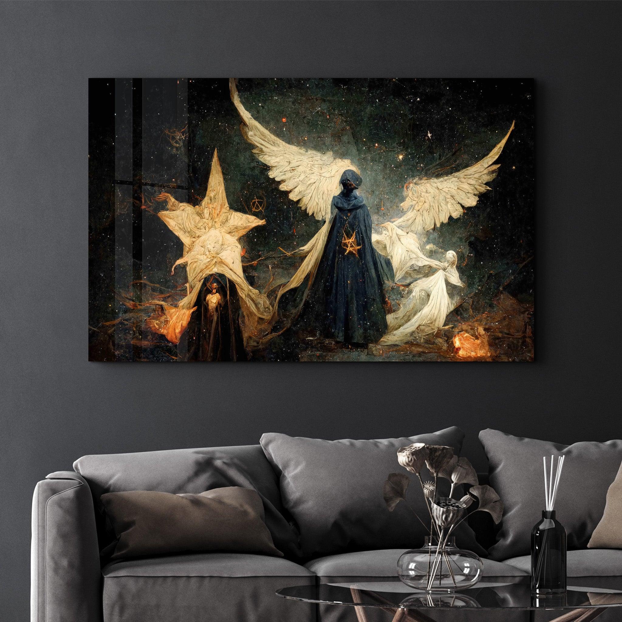 Angels of the Secret World | Secret World Collection Glass Wall Art - Artdesigna