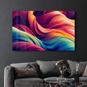 Silky Waves | Glass Wall Art - Artdesigna