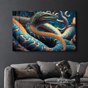 Snake Dragon | Secret World Collection Glass Wall Art - Artdesigna