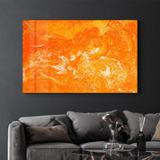 Marble Collection H18 - Orange Juice | Glass Wall Art - Artdesigna