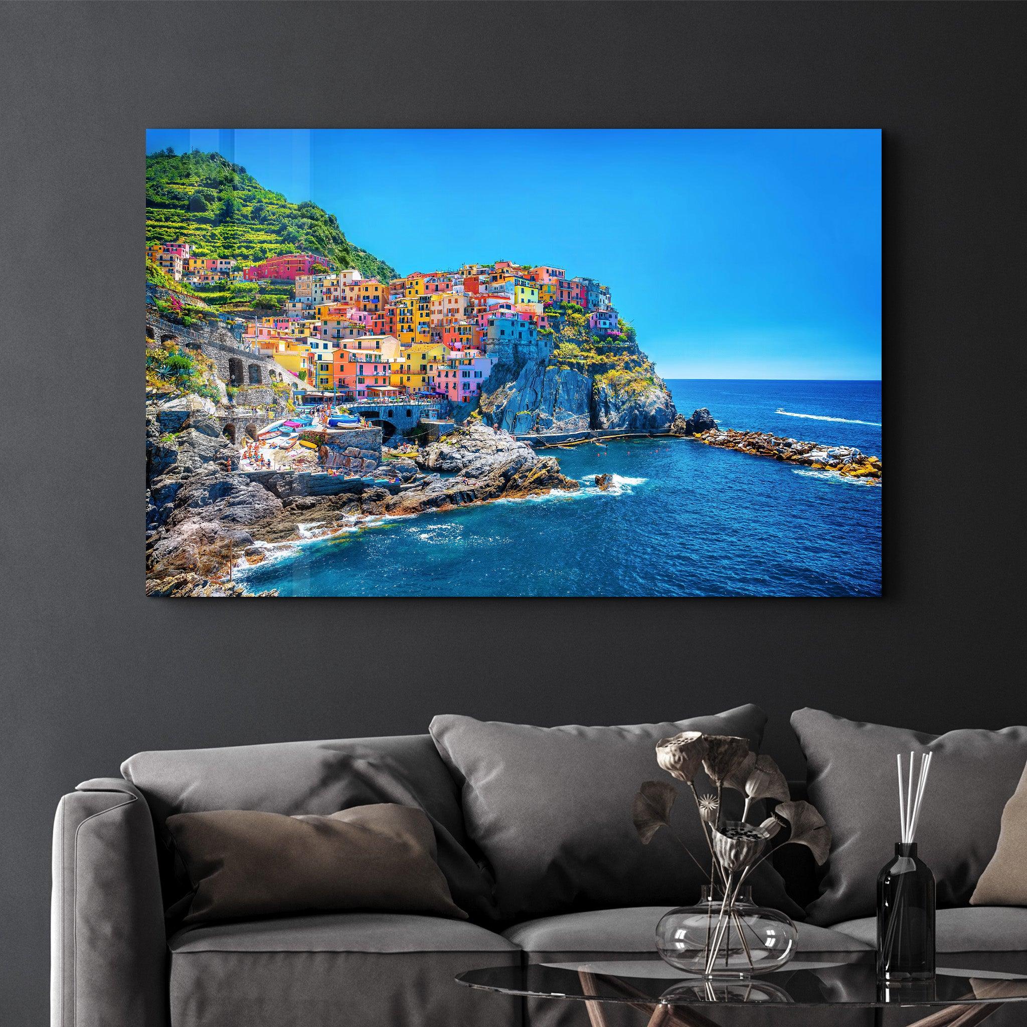 Cinque Terre Italy | Glass Wall Art - Artdesigna