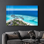 Maldives | Glass Wall Art - Artdesigna