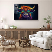 Cool Bull | Designers Collection Glass Wall Art - Artdesigna