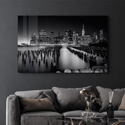 Brooklyn Bridge Park | Glass Wall Art - Artdesigna