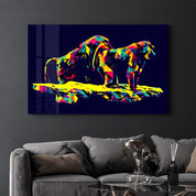 Colormix Monkeys | Glass Wall Art - Artdesigna