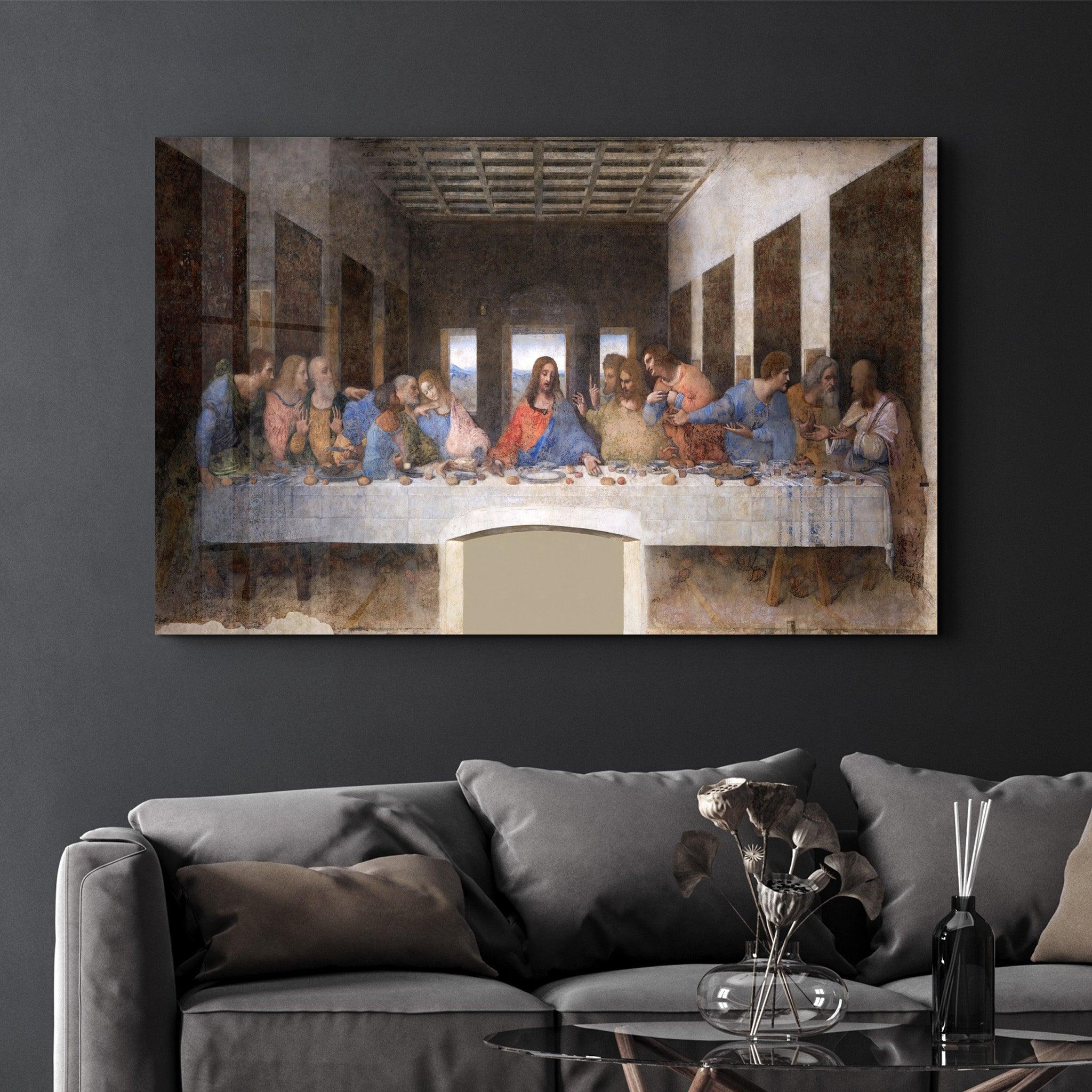 Leonardo da Vinci's The Last Supper (1495-1498) | Glass Wall Art - Artdesigna