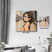 Custom Cartoon & Painting Style For Your Personal Image | Glass Wall Art