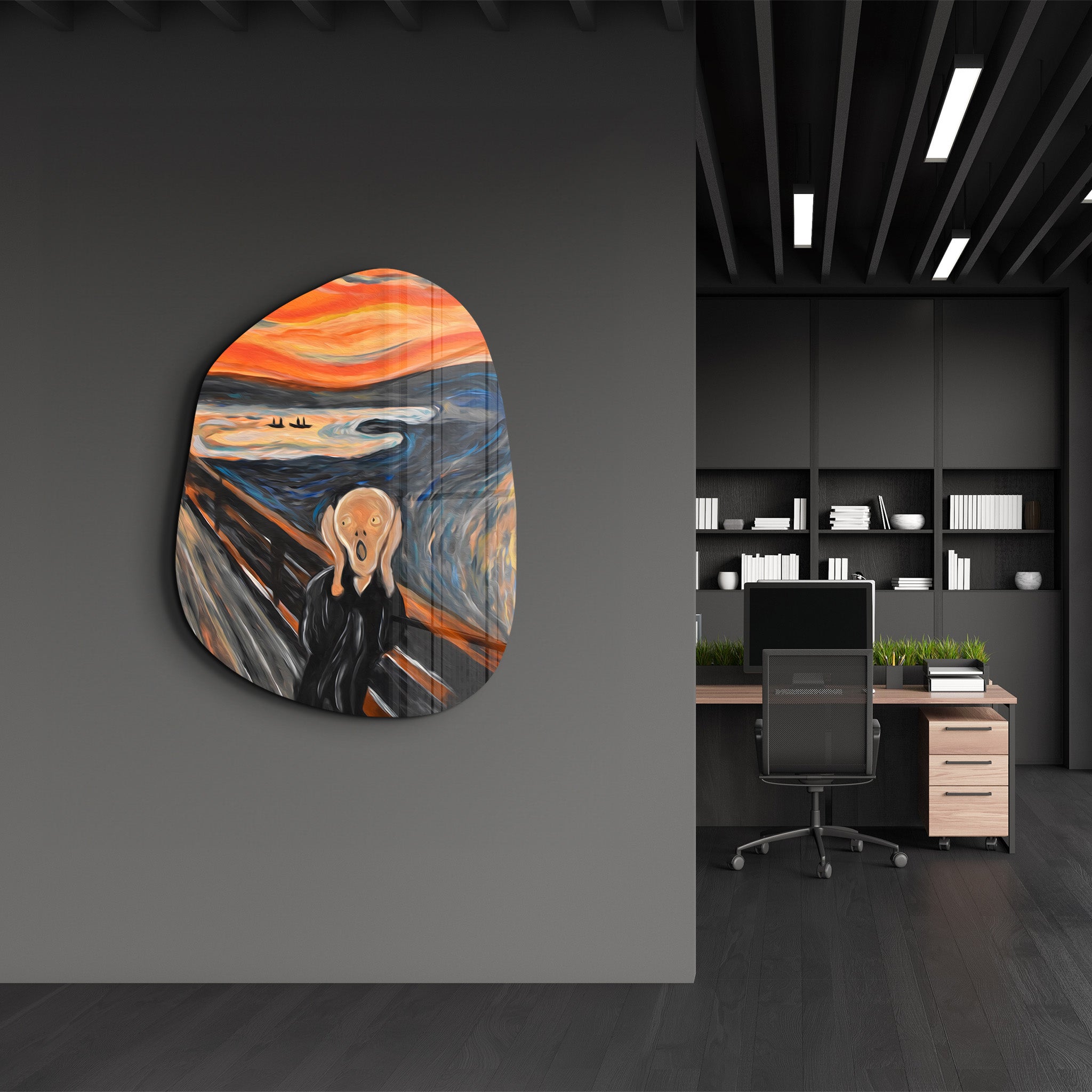 The Scream – Amorphous Glass Wall Art