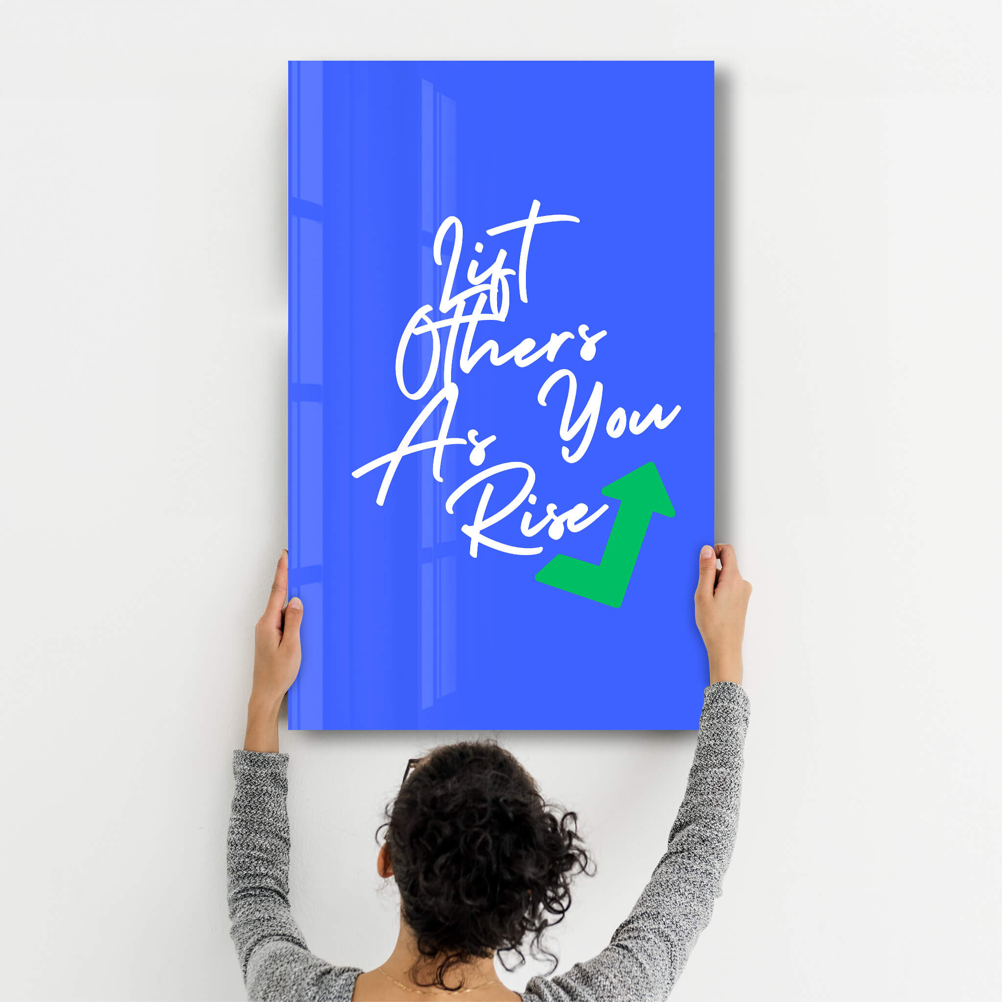 Lift Others As You Rise | Motivational Collection Glass Wall Art