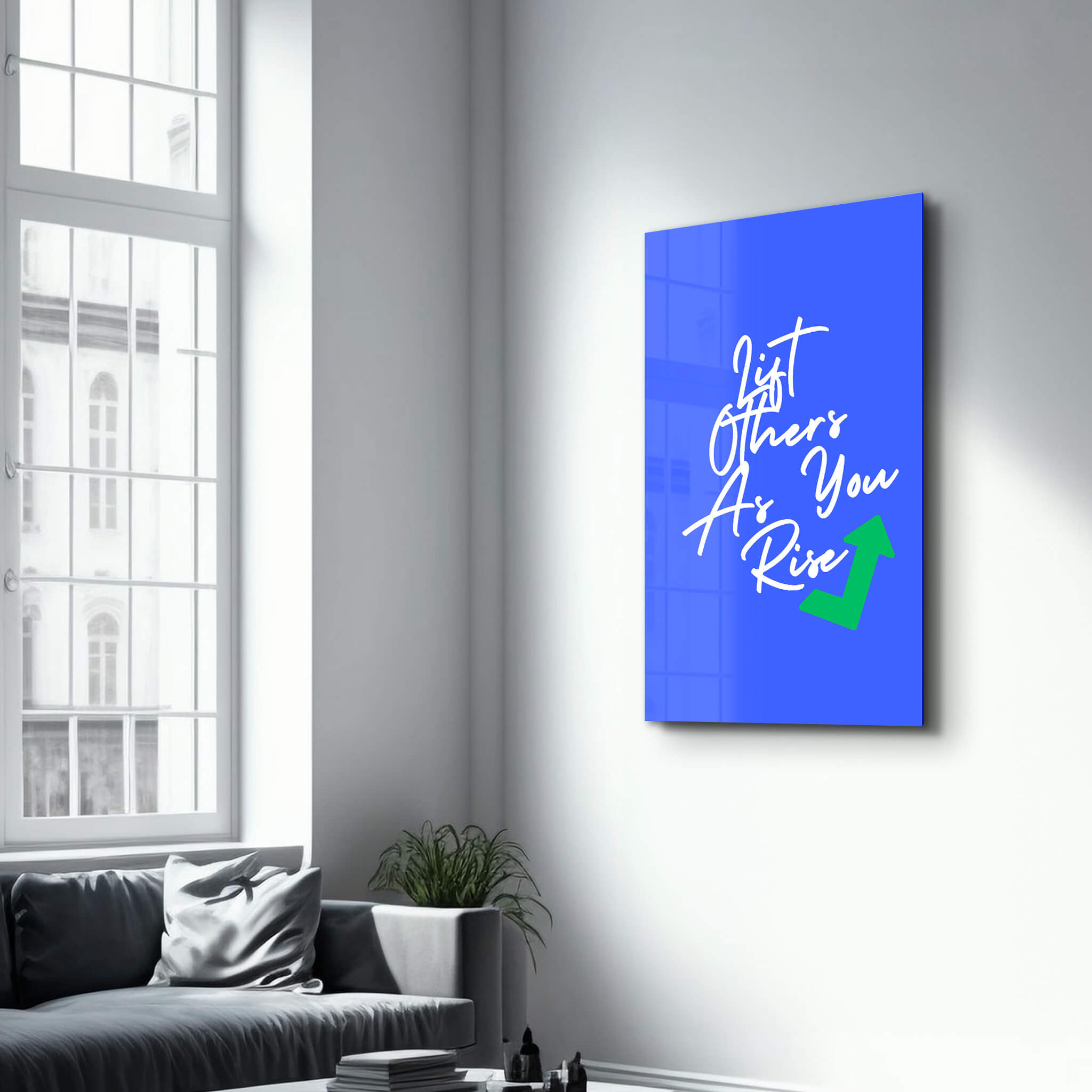 Lift Others As You Rise | Motivational Collection Glass Wall Art