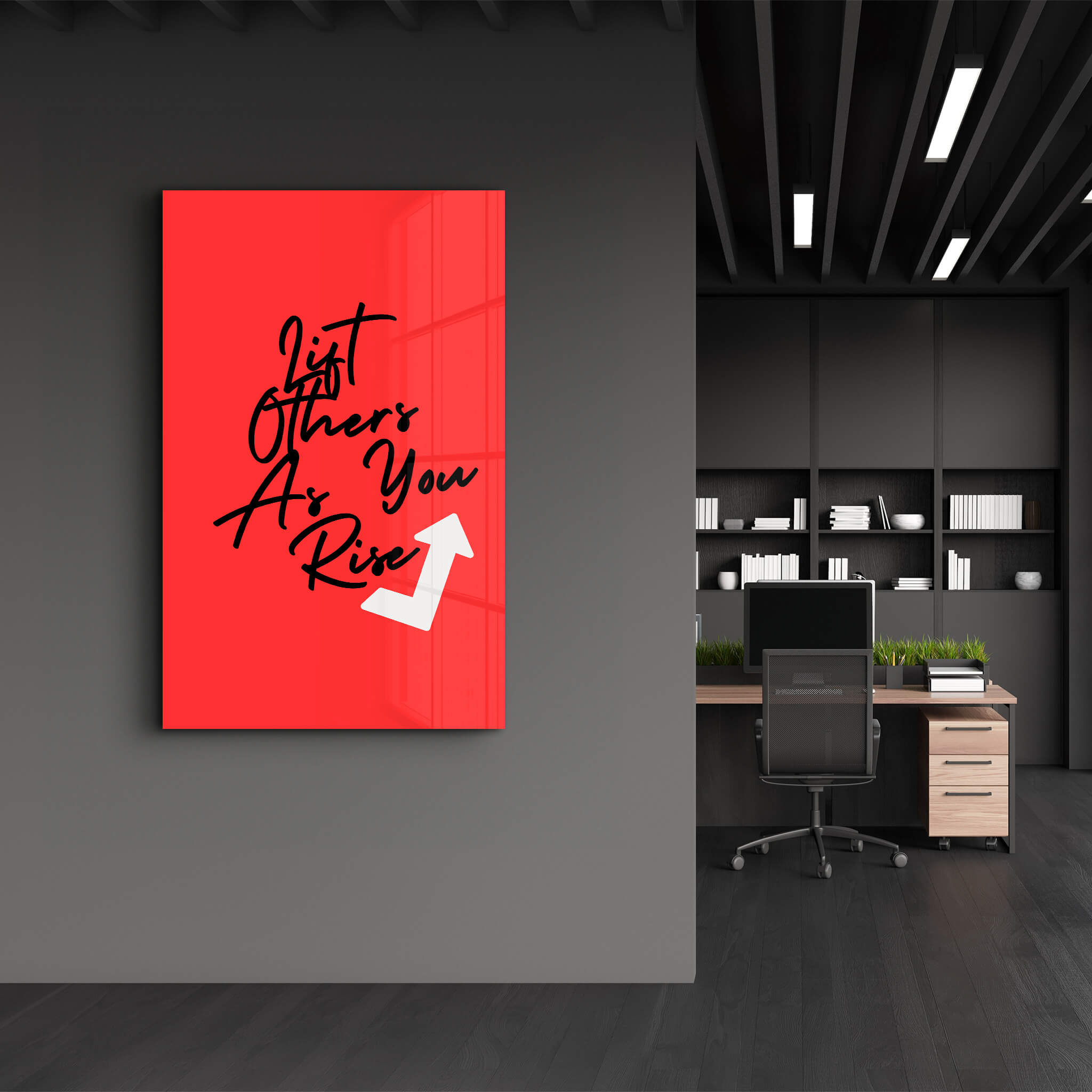 Lift Others As You Rise | Motivational Collection Glass Wall Art