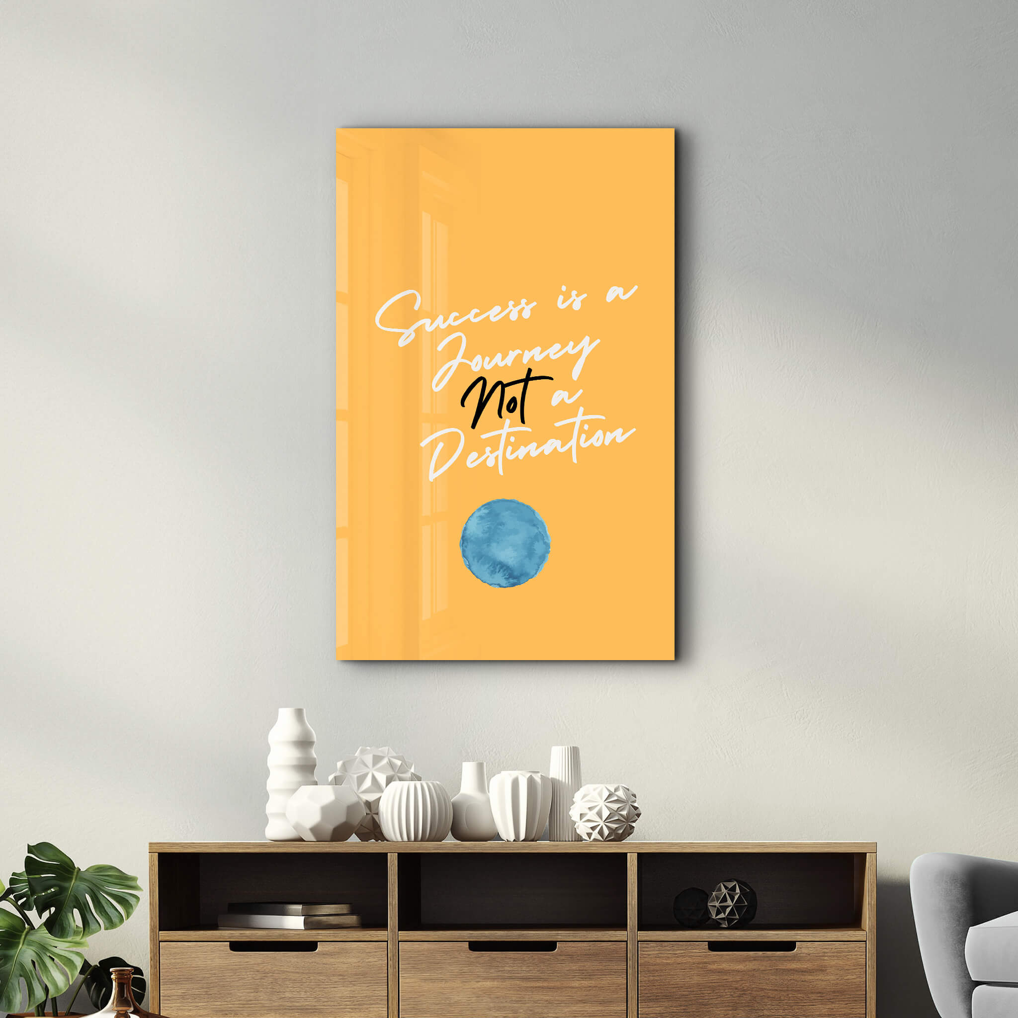 Success is a Journey | Motivational Collection Glass Wall Art