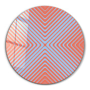 Blue Crush – Round Glass Wall Art