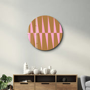 Pink Canyon – Round Glass Wall Art