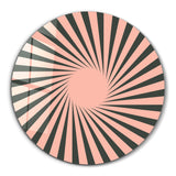 Pink Pulse – Round Glass Wall Art