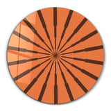 Terracotta Radiance Round | Glass Wall Art