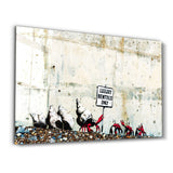 Banksy Luxury Rentals Only | Glass Wall Art