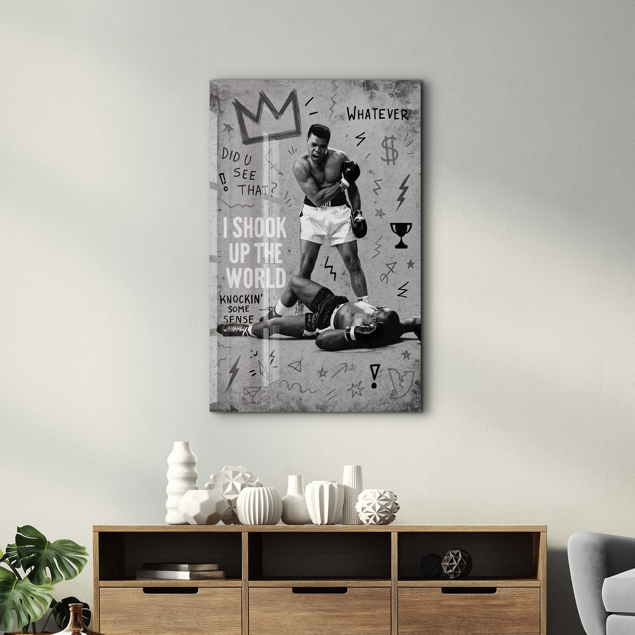 I Shook Up the World - Champion Spirit Glass Wall Art