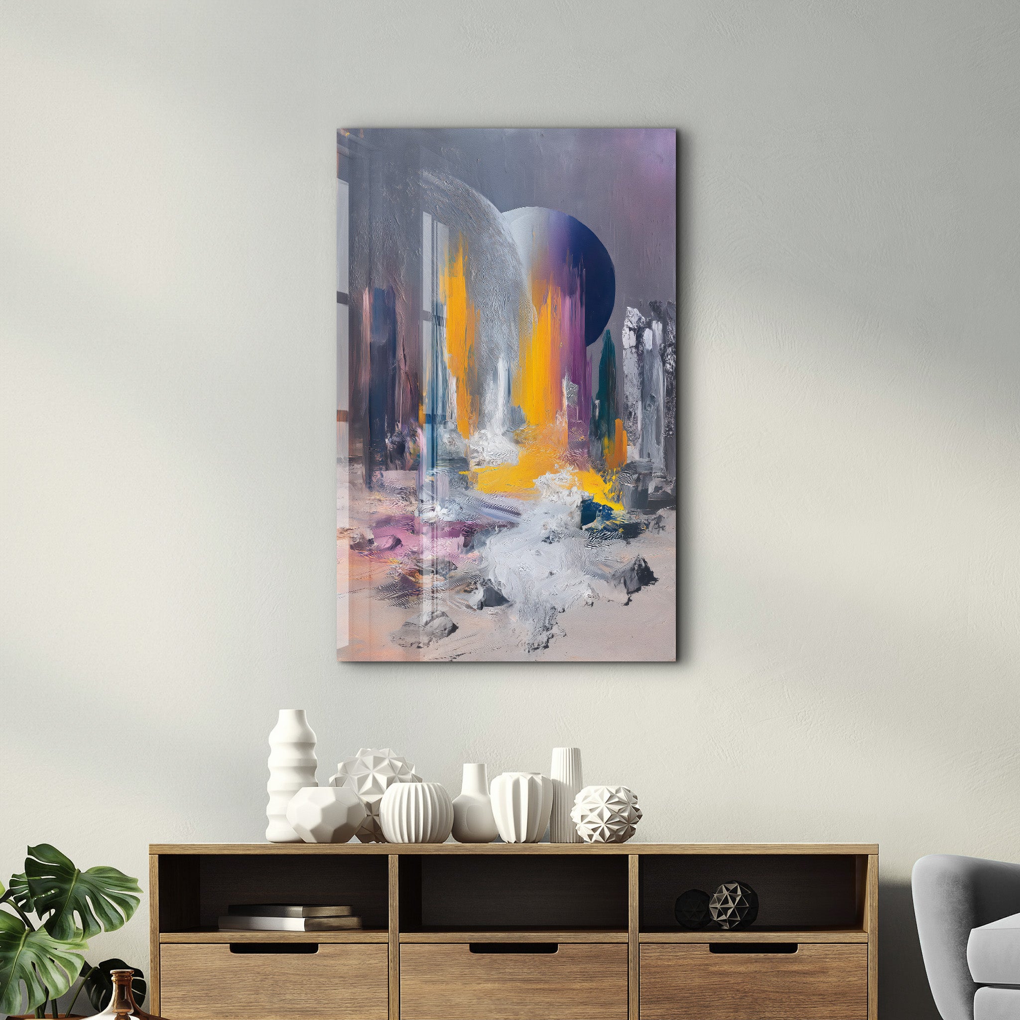 Celestial Spill – Glass Wall Art
