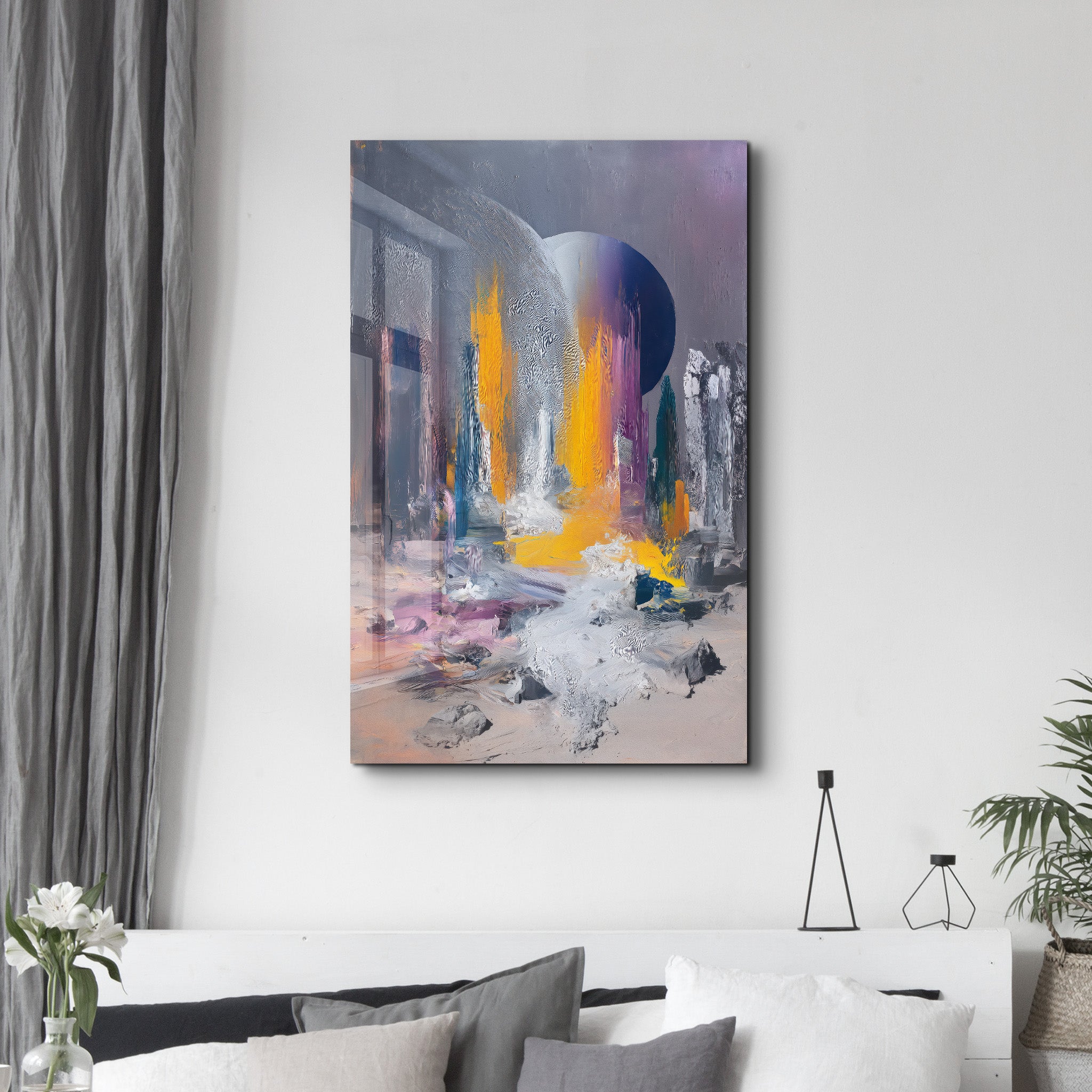 Celestial Spill – Glass Wall Art