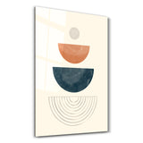 Color Stacked Abstract Forms | Glass Wall Art