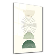Concentric Balance with Geometric Shapes - Glass Wall Art