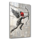 Cupid&Love Banksy Style | Designers Collection Glass Wall Art